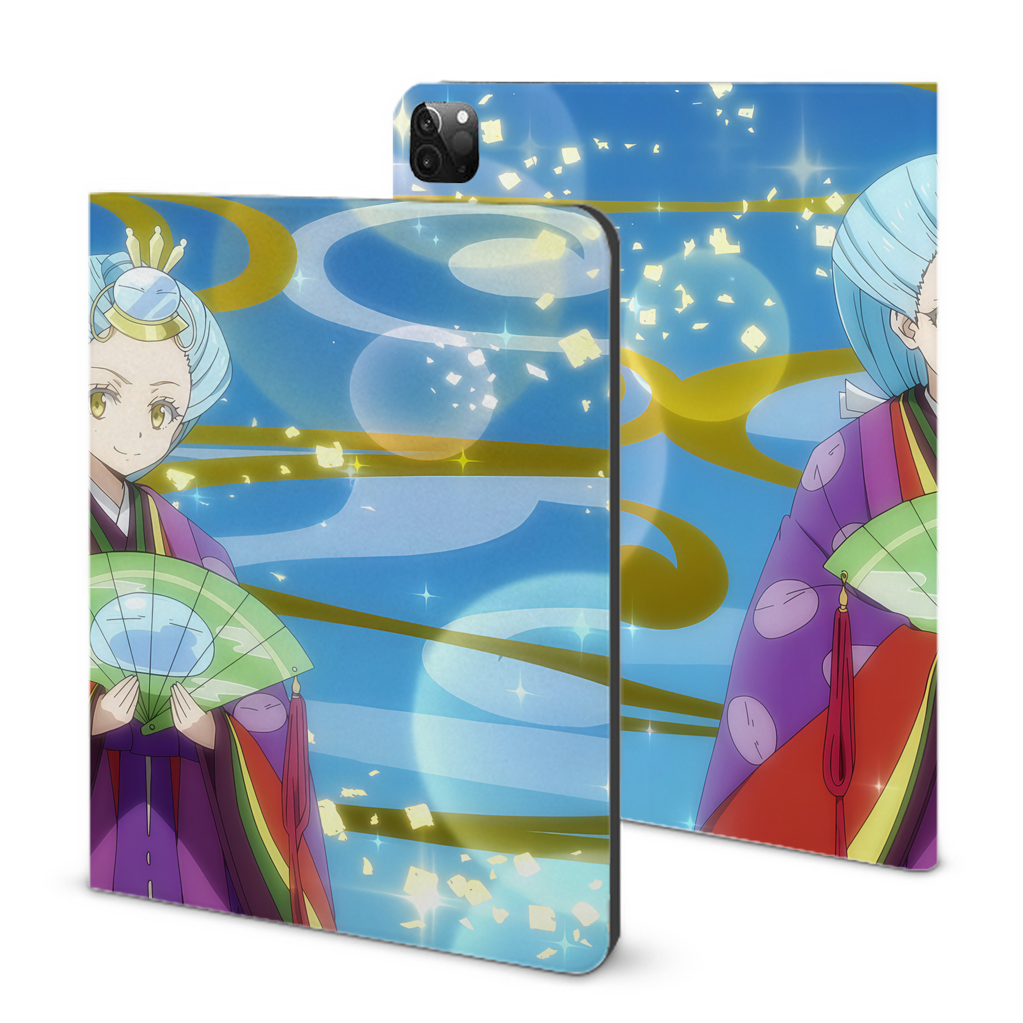 （画像用） 転スラ Regarding Reincarnated to Slime IPadケース ペンホルダー付き ブックスタイルデザイン